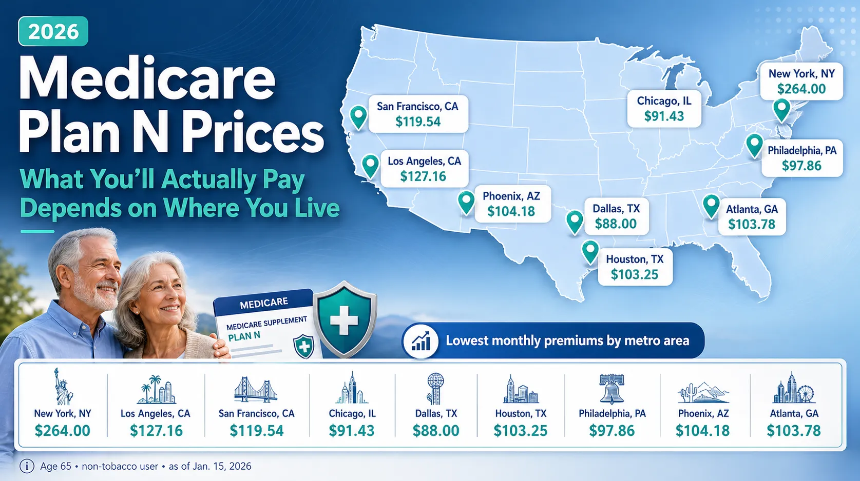 2026 Medicare Plan N Prices in Georgia Compared to Other States